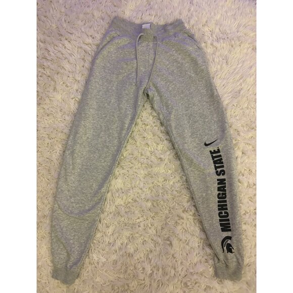 Nike Michigan State Gray Sweatpants Ockets Drawstring XS - Picture 1 of 14